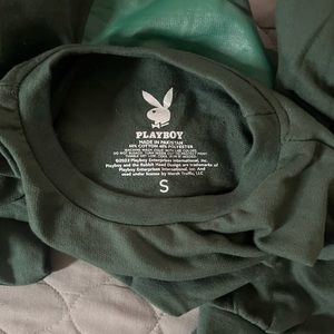 playboy green sweatshirt , size S